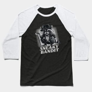 Sneaky Bandit: Raccoon Design Baseball T-Shirt